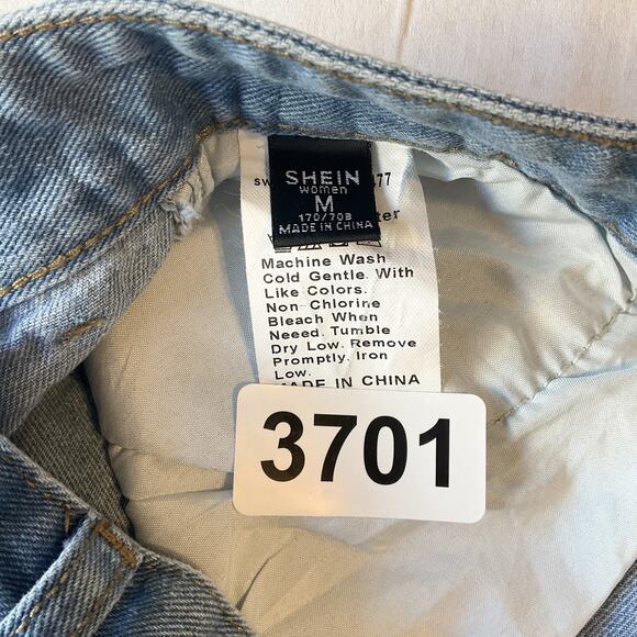 SHEIN Women Midi Skirt Size M Blue Denim Mermaid Button Front - Picture 2 of 10